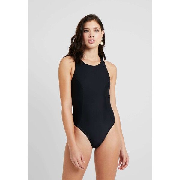 Hunkemöller HIGH NECK SWIMSUIT Kostium kąpielowy black HM181G01F