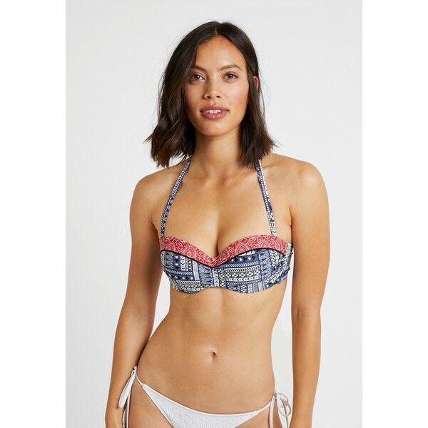 s.Oliver WIRE BANDEAU Góra od bikini blue/red SO281J00T