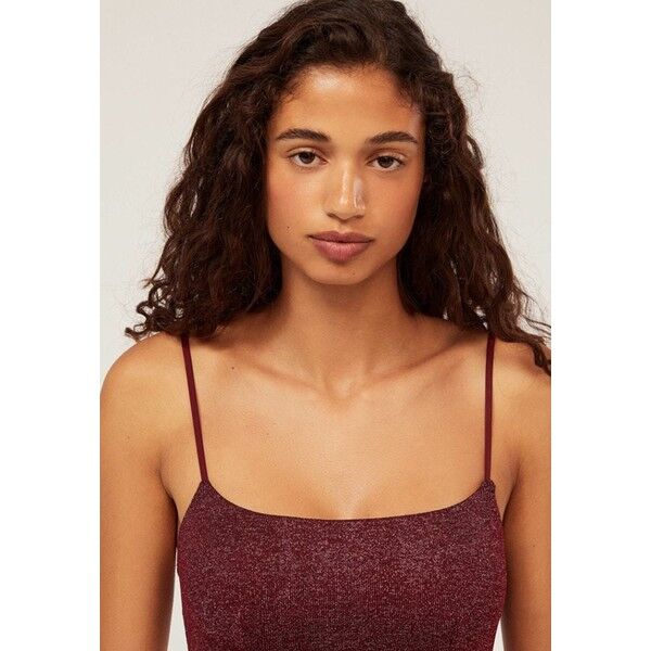 OYSHO MIT GLITZER Góra od bikini bordeaux OY181J04W