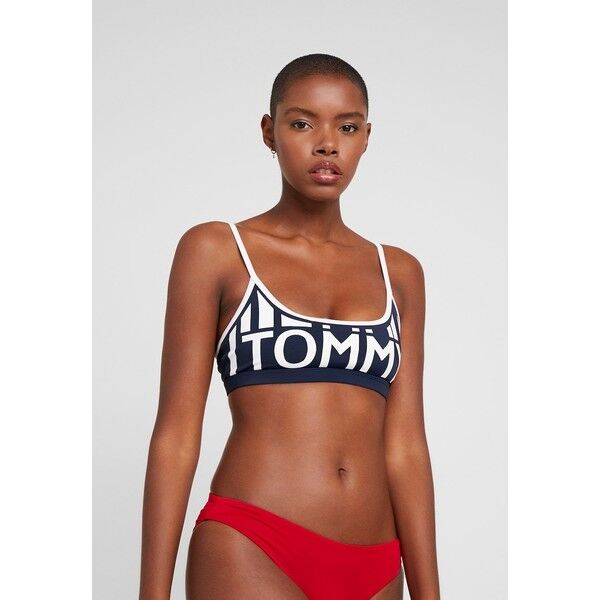 Tommy Hilfiger BLOCK BRALETTE Góra od bikini navy blazer TO181J01A
