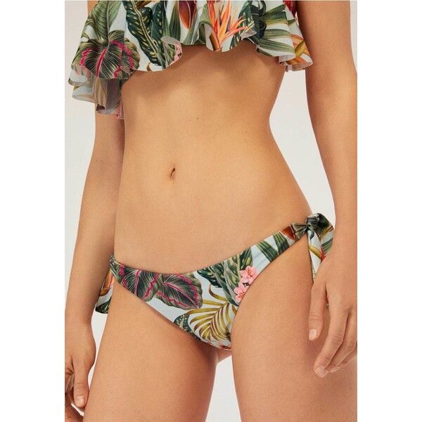 OYSHO TROPICAL JUNGLE BRAZILIAN Dół od bikini green OY181I08E
