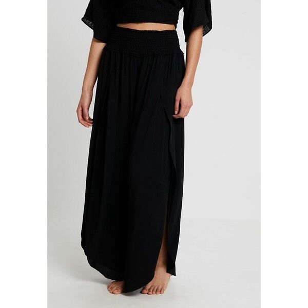 Seafolly BEACH BASICS SHIRRED WAIST WRAP PANT Akcesoria plażowe black S1981H020