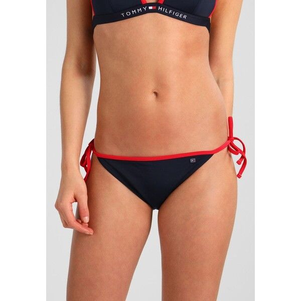 Tommy Hilfiger CHEEKY STRING SIDE TIE Dół od bikini blue TO181I008