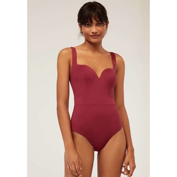 OYSHO MIT HERZFÖRMIGEM AUSSCHNITT Kostium kąpielowy bordeaux OY181L004