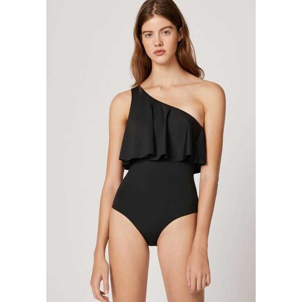 OYSHO MIT VOLANTS Kostium kąpielowy black OY181G048