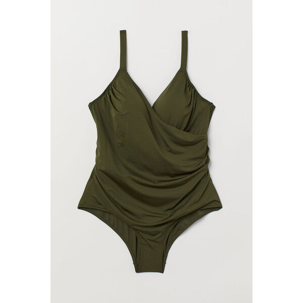 H&M H&M+ Kostium kąpielowy 0551379008 Zieleń khaki