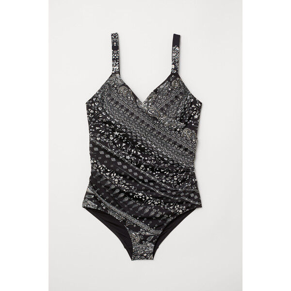 H&M H&M+ Kostium kąpielowy 0551379008 Czarny/Paisley