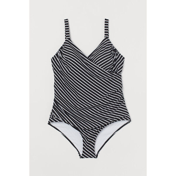 H&M H&M+ Kostium kąpielowy 0551379008 Czarny/Paski