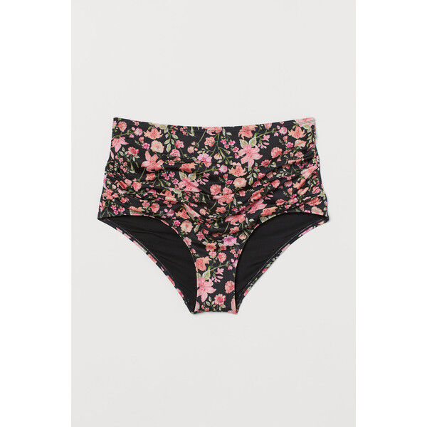 H&M H&M+ Dół od kostiumu 0640542001 Czarny/Kwiaty