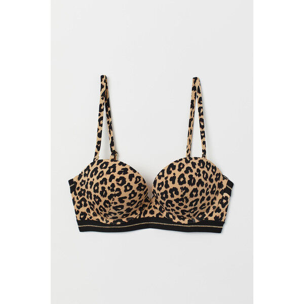 H&M Góra od kostiumu 0713199001 Beżowy/Panterka