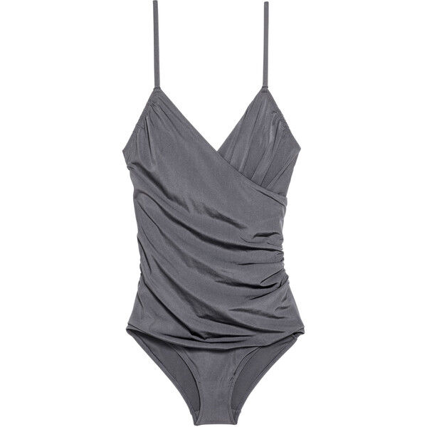 H&M Modelujący kostium kąpielowy 0188183002 Ciemnoszary
