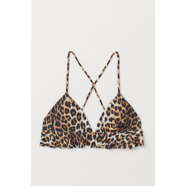 H&M Góra od kostiumu 0721059004 Jasnobeżowy/Panterka