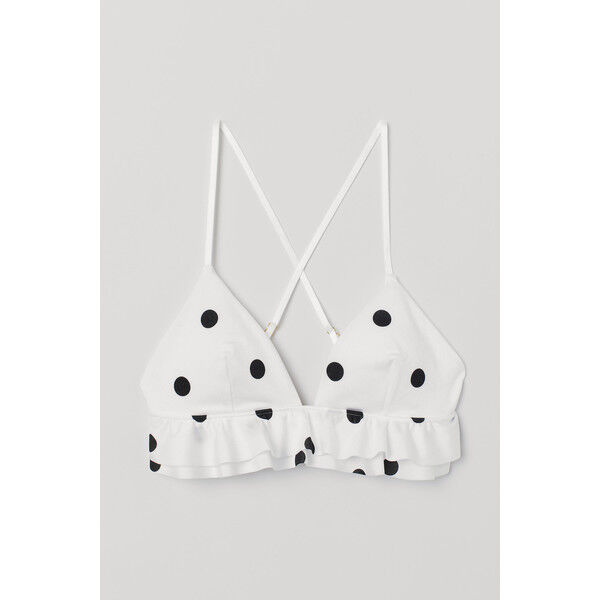 H&M Góra od kostiumu 0721059004 Biały/Czarne kropki