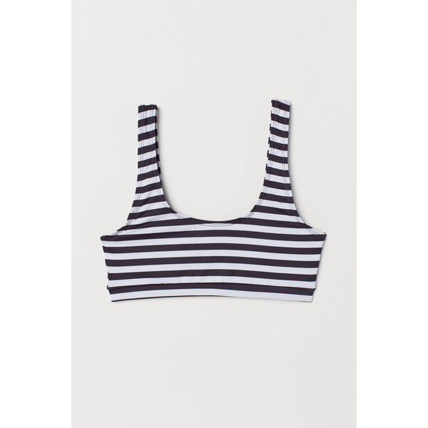 H&M Góra od kostiumu 0701078002 Czarny/Paski
