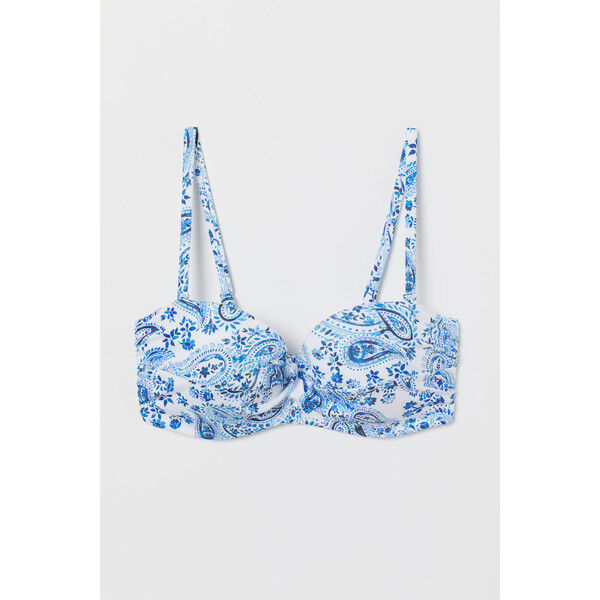 H&M Góra od kostiumu 0589599040 Biały/Niebieski paisely