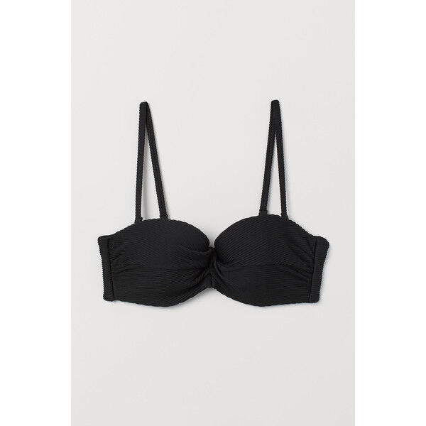 H&M Góra od kostiumu 0589599040 Czarny/Prążki