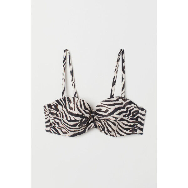 H&M Góra od kostiumu 0589599040 Naturalna biel/Zeberka