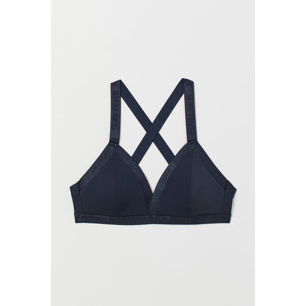 H&M Góra od kostiumu 0645970001 Ciemnoniebieski/Surf Fever