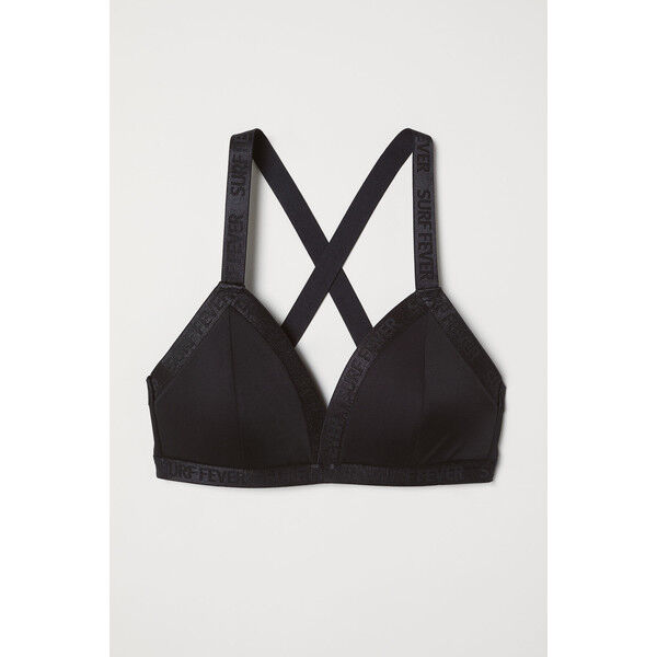 H&M Góra od kostiumu 0645970001 Czarny/Surf Fever