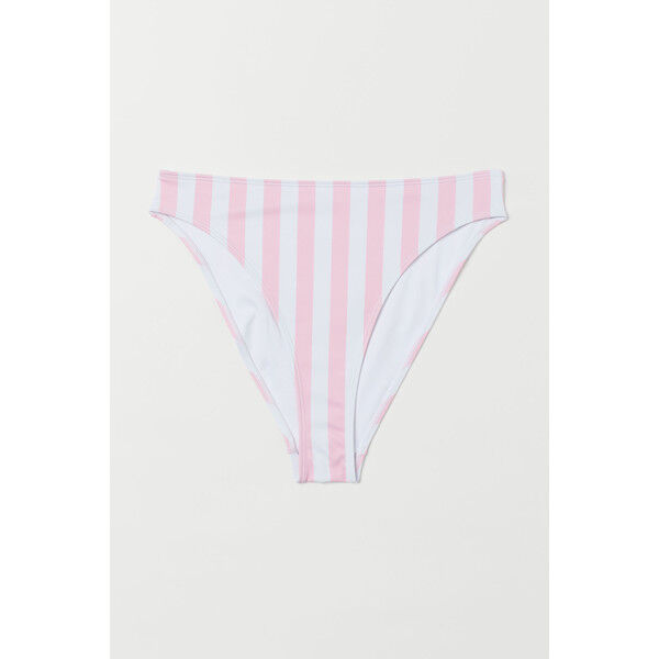 H&M Dół od kostiumu 0735452001 Jasnoróżowy/Białe paski