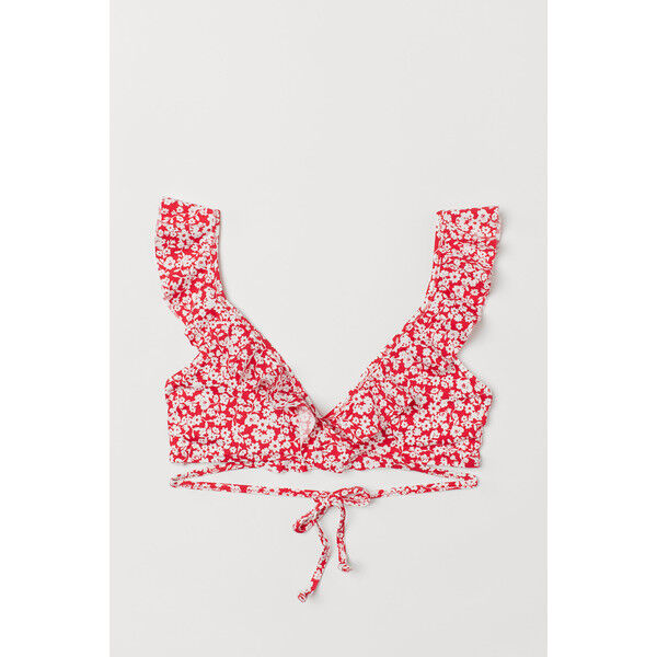 H&M Góra od kostiumu 0722436001 Czerwony/Kwiaty
