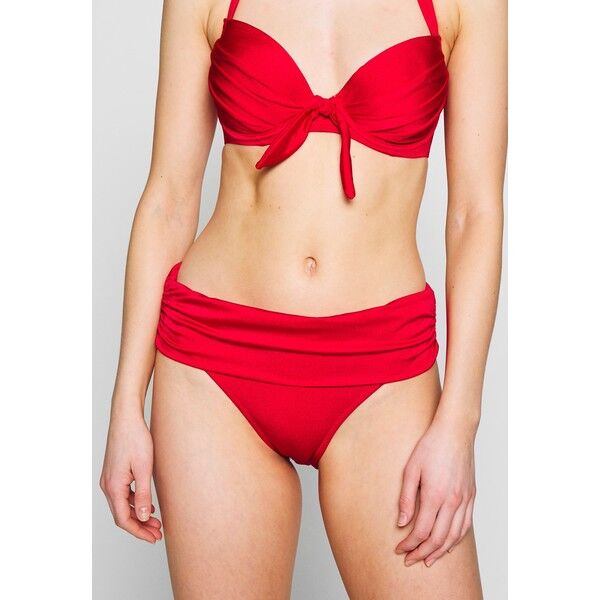 Pour Moi AZURE FOLDOVER RUCHED BRIEF Dół od bikini red POJ81I00I