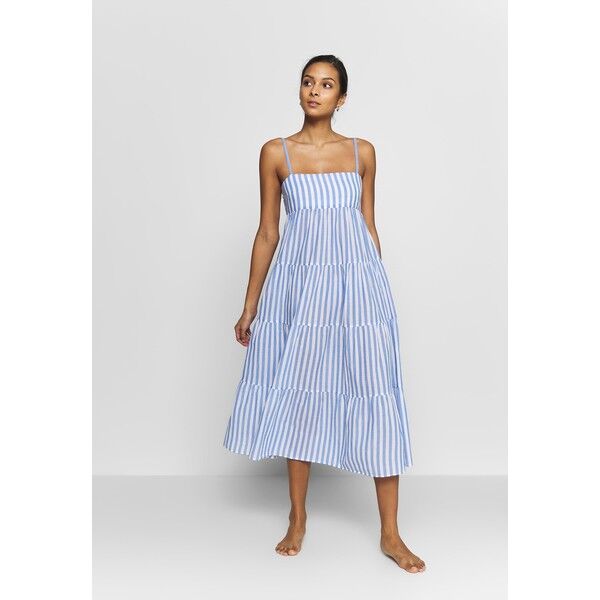 Seafolly SAFARI STRIPE TIERED DRESS Akcesoria plażowe chambray S1981H02T