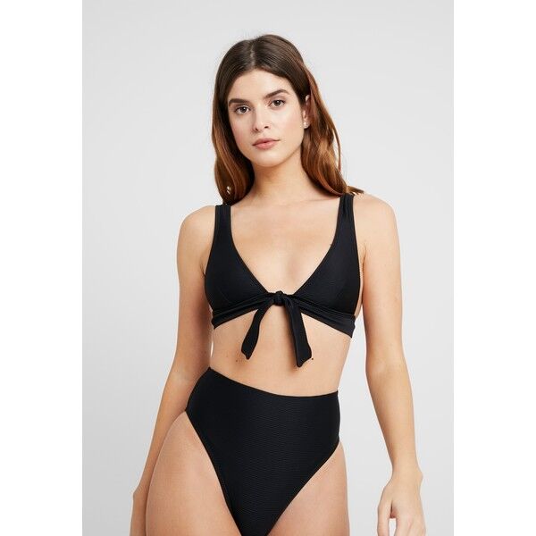 Topshop LONGLINE TIE Góra od bikini black TP781J01T