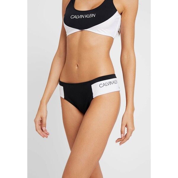 Calvin Klein Swimwear BLOCKING CHEEKY HIPSTER Dół od bikini black C1781I01A