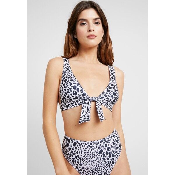 Topshop ANIMAL SPOT LONGLINE TIE Góra od bikini monochrome TP781J01S