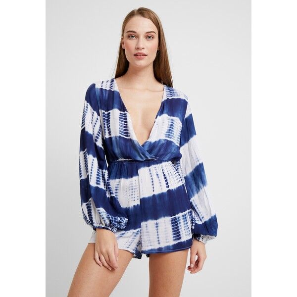 Missguided TIE DYE PLAYSUIT EXCLUSIVE Akcesoria plażowe blue M0Q81H009