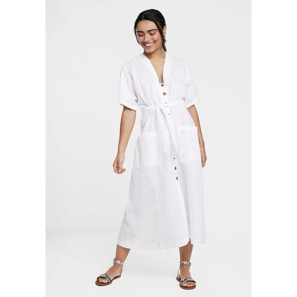 Seafolly OCEANALLEY BUTTON FRONT DRESS Akcesoria plażowe white S1981H027