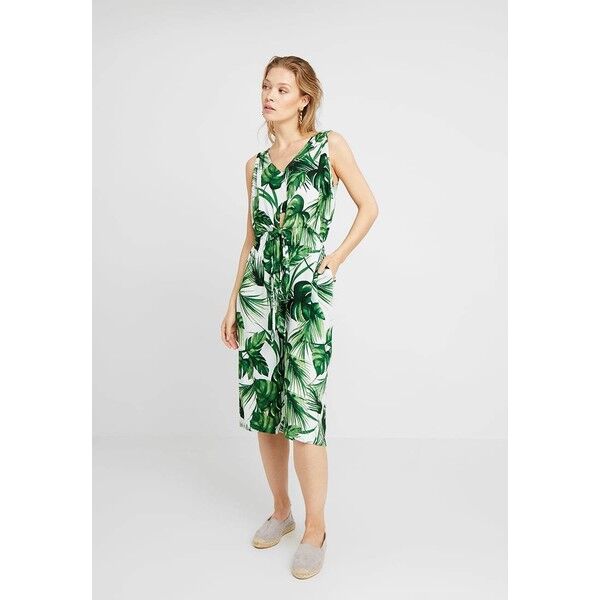 Dorothy Perkins LEAF PRINT KNOT JUMPSUIT Akcesoria plażowe khaki DP581H014