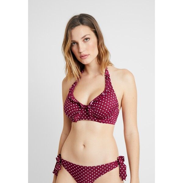 Pour Moi HOT SPOTS HALTER UNDERWIRED Góra od bikini sangria POJ81J004
