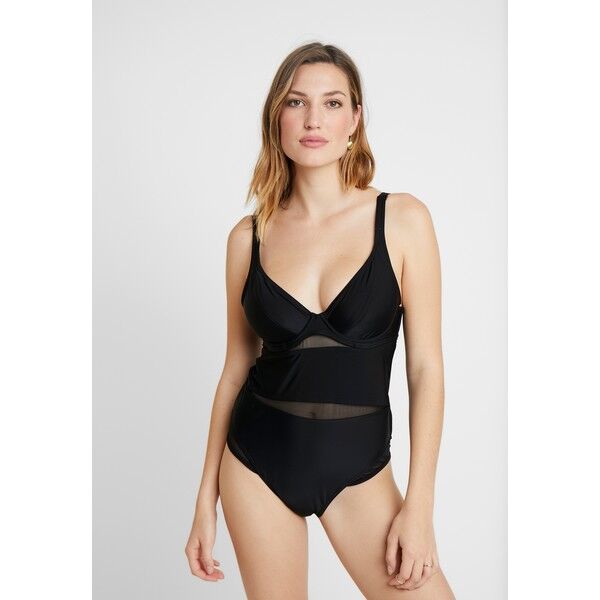 Curvy Kate SHEER CLASS PLUNGE SWIMSUIT Kostium kąpielowy black C0Q81G001