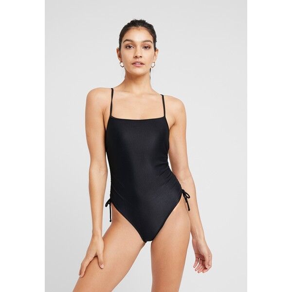 Cotton On Body STRAIGHT NECK GATHERED ONE PIECE FULL Kostium kąpielowy black C1R81G002