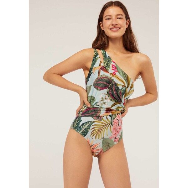 OYSHO TROPICAL JUNGLE Kostium kąpielowy green OY181G03Q