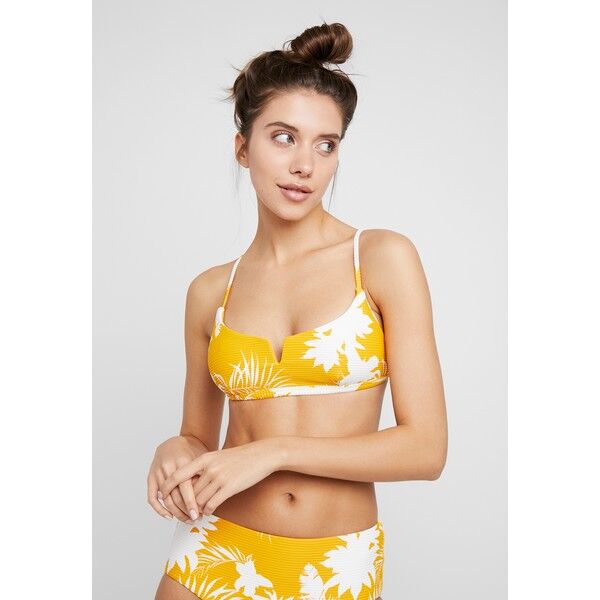 Seafolly WILD TROPICS V WIRE BRALETTE Góra od bikini saffron S1981J067