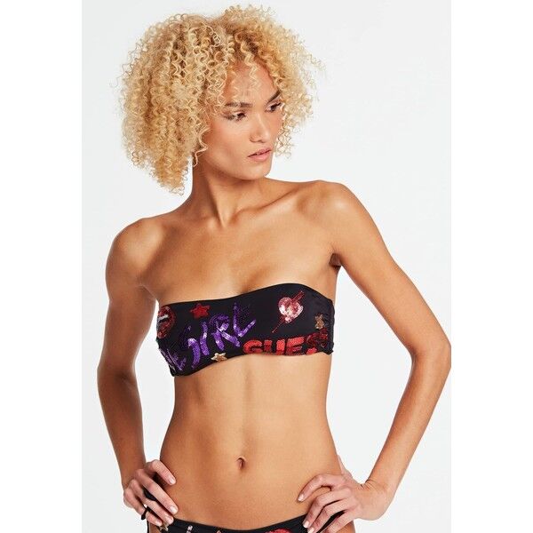 Guess PAILLETTEN Góra od bikini black GU181J02D