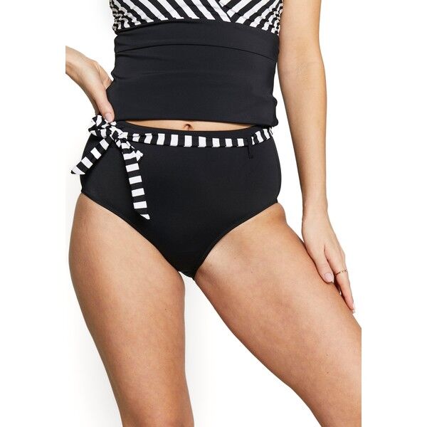 Pour Moi CAPRI BELTED HIGH WAISTED CONTROL BRIEF Dół od bikini black POJ81I00U