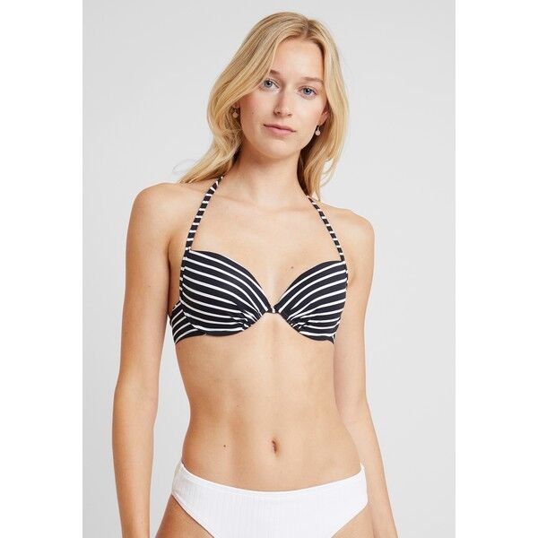s.Oliver PUSH UP Góra od bikini black/white SO281J00Q