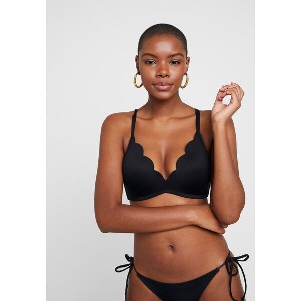 Seafolly PETAL EDGE D CUP BRALETTE Góra od bikini black S1981J069