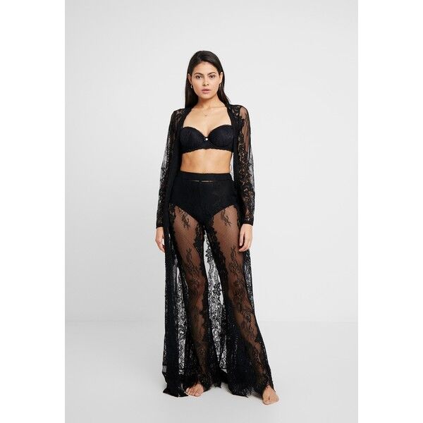 Missguided PREMIUM EYELASH KIMONO Akcesoria plażowe black M0Q81H00K