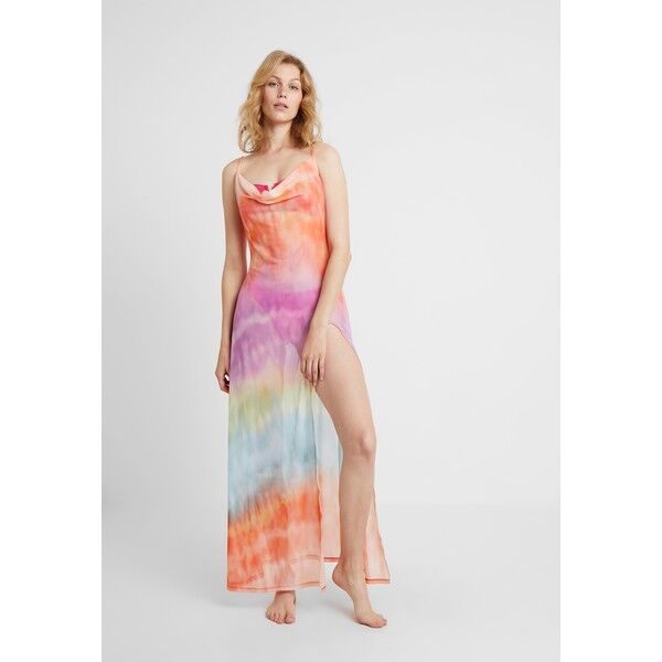 Jaded London COWL NECK MAXI BEACH DRESS TIE DIE Akcesoria plażowe orange JL081H00I
