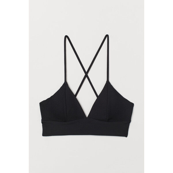 H&M Góra od kostiumu 0774546002 Czarny/Prążki