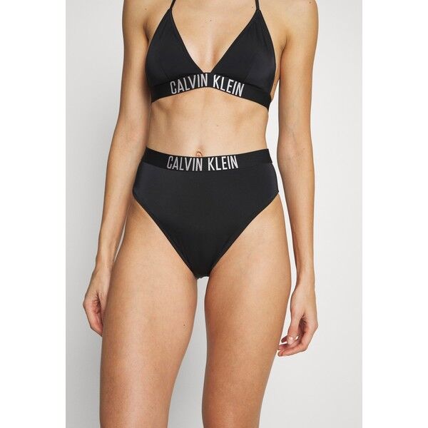 Calvin Klein Swimwear INTENSE POWER HIGH WAIST CHEEKY Dół od bikini black C1781I01T