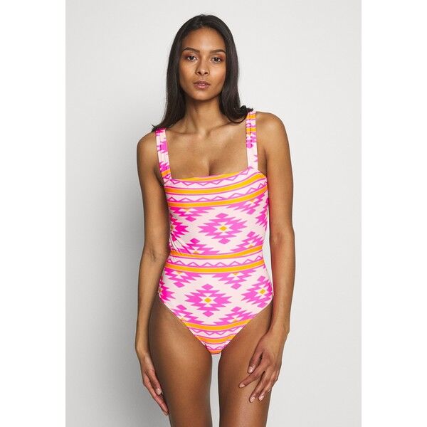 aerie ONE PIECE CHEEKY TIEPRINTED Kostium kąpielowy bright pink AEF81G004