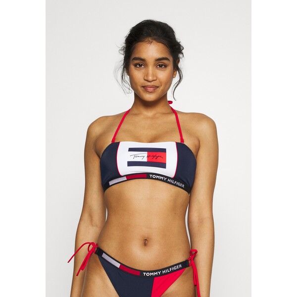 Tommy Hilfiger BANDEAU Góra od bikini pitch blue TO181J01R