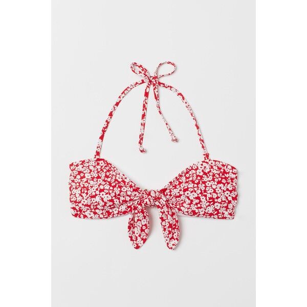 H&M Góra od kostiumu 0698255003 Czerwony/Kwiaty