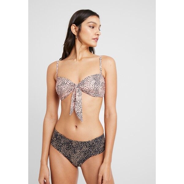 Seafolly SAFARI SPOT TWIST TIE FRONT BANDEAU Góra od bikini rose sands S1981J06D